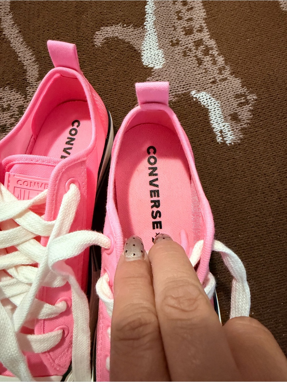 Women’s Pink Converse low mesh shoes - Picture 3 of 8